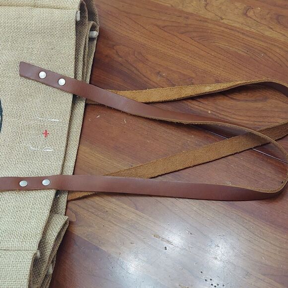 Free People Apolis Burlap Wine Tote Bag - Picture 8 of 15